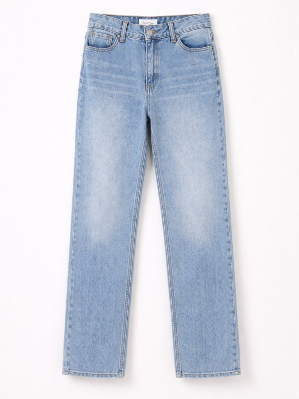 Angel Kiss High Rise Straight Leg Jeans Light Wash Denim 90s Vintage Core